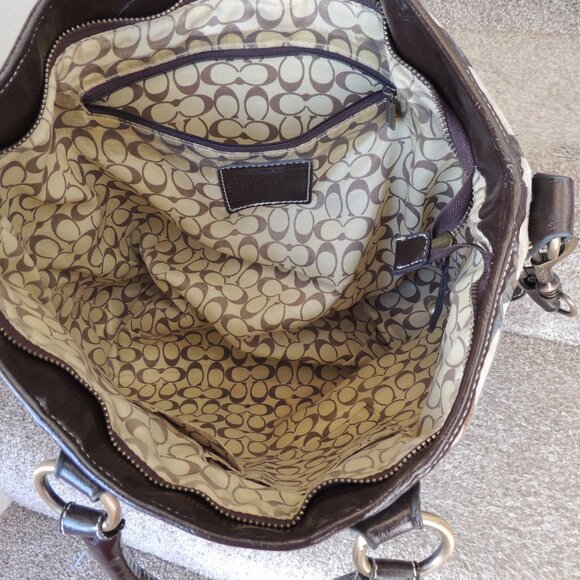 Coach Patchwork Signature Tote Shoulder Bag - Picture 12 of 15